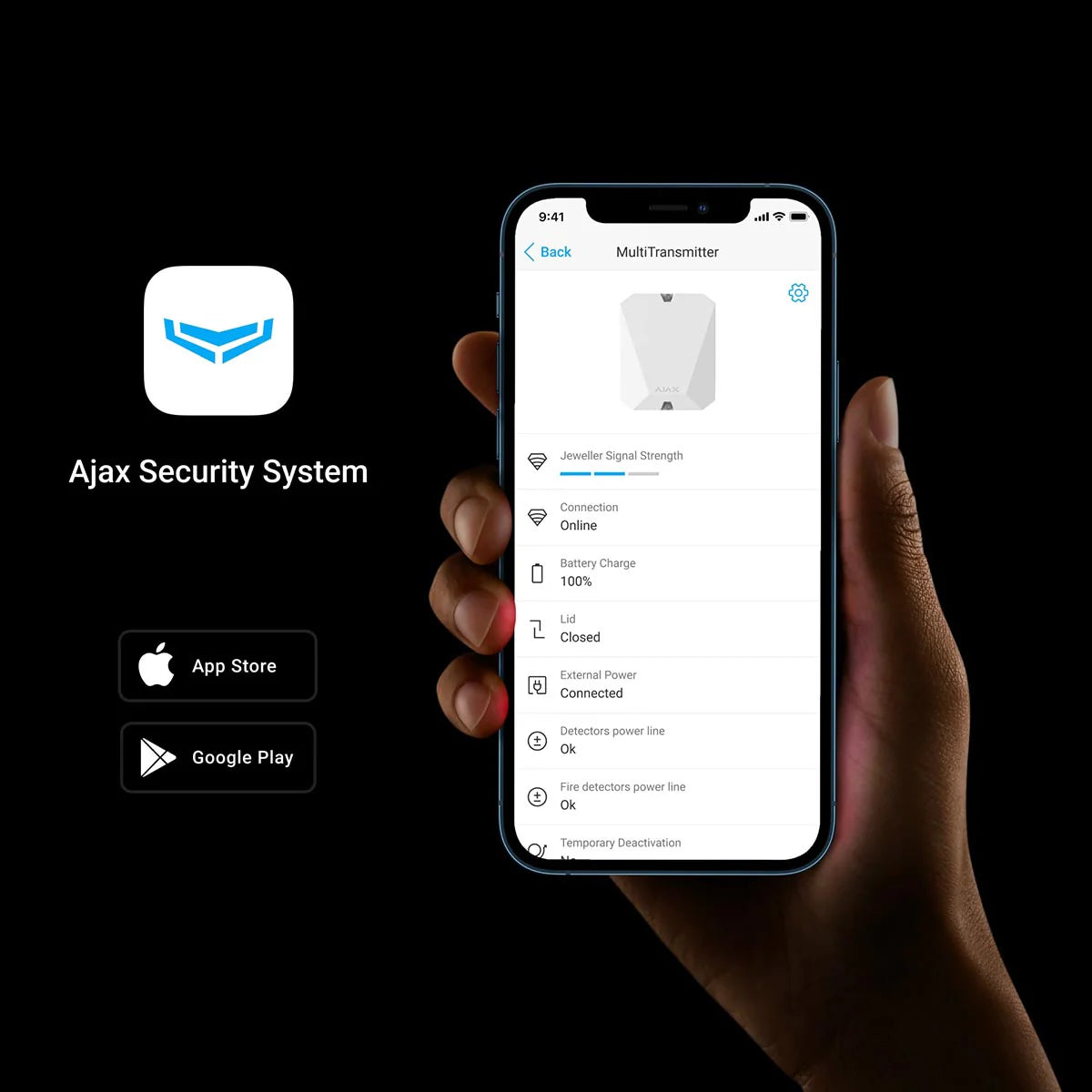 Ajax MultiTransmitter: A module that supports transferring third-party devices into the Ajax system.