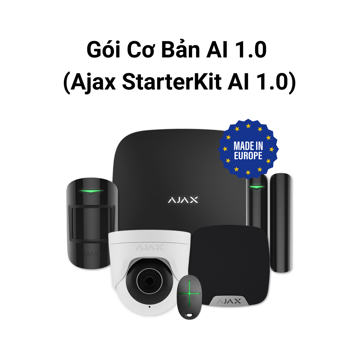 Bộ Chống Trộm Cơ Bản AI (Ajax Starter Kit AI) - chỉ từ 825.000VNĐ/tháng