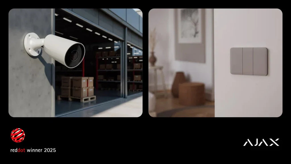 Ajax BulletCam và Ajax LightSwitch được vinh danh với giải thưởng Red Dot