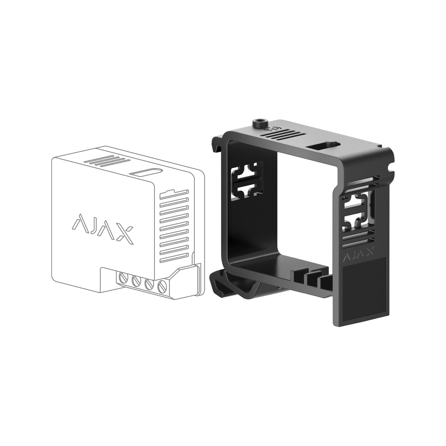 Ajax DIN Holder: Giá đỡ cố định rơle hoặc công tắc gắn tường