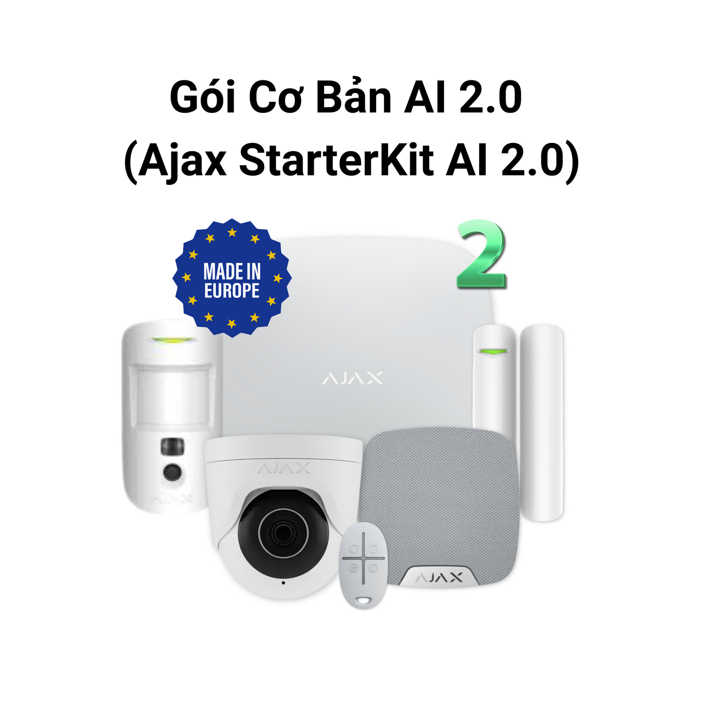 Bộ Chống Trộm Cơ Bản AI 2.0 (Ajax Starter Kit AI 2.0) - #1 Châu Âu - chỉ từ 1.122.000VNĐ/tháng