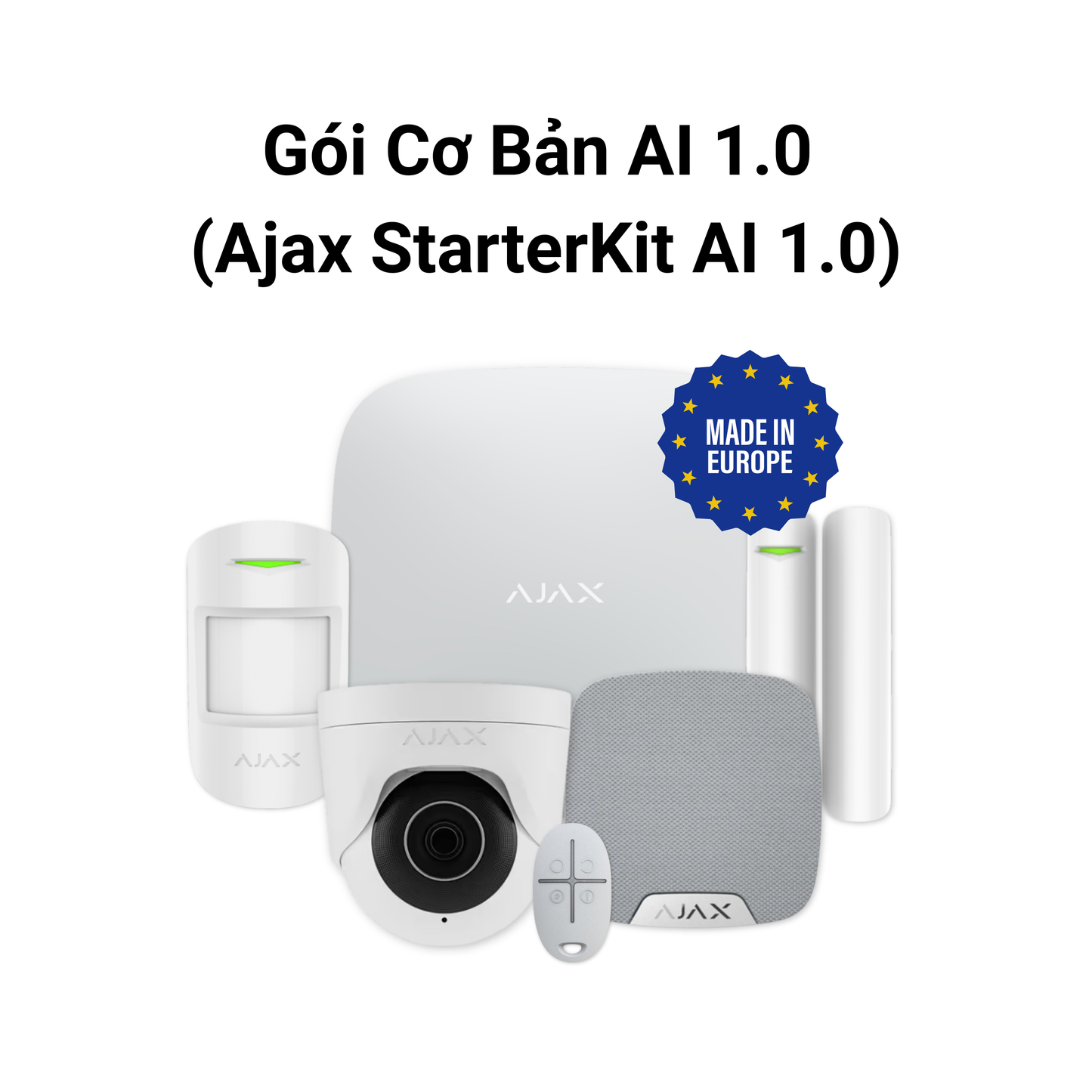 Bộ Chống Trộm Cơ Bản AI (Ajax Starter Kit AI) - chỉ từ 825.000VNĐ/tháng
