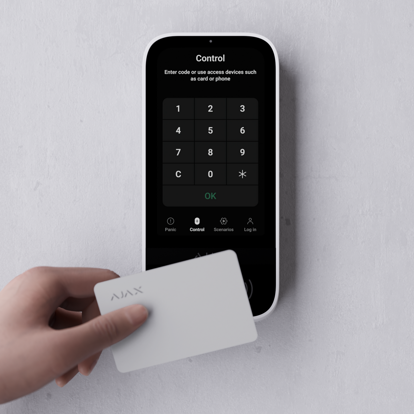 Ajax KeyPad TouchScreen: Bảng điều khiển hệ thống an ninh có màn hình cảm ứng