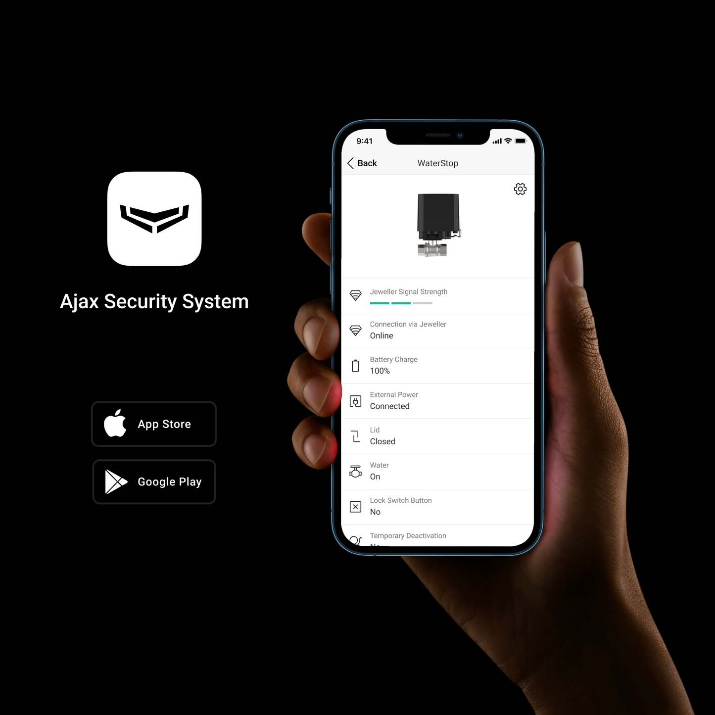 Ajax WaterStop (1/2”): Khóa Van Điện Tử Thông Minh Ajax (1/2”)