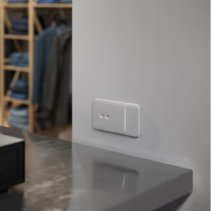 Ajax OutletCover(Lan) [type F]: Vỏ ổ cắm Ethernet gắn tường có hai cổng [loại F]