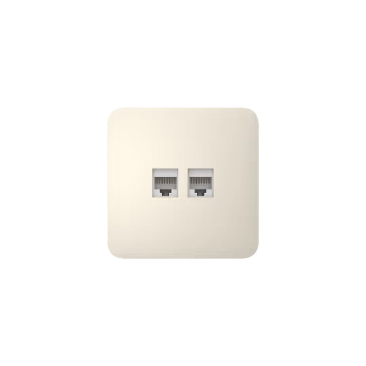 Ajax OutletCover(Lan) [type F]: Vỏ ổ cắm Ethernet gắn tường có hai cổng [loại F]