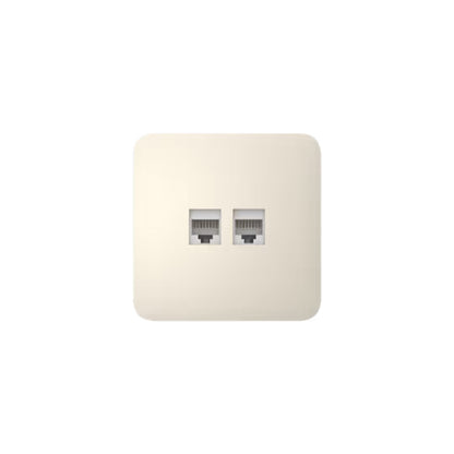 Ajax OutletCover(Lan) [type F]: Vỏ ổ cắm Ethernet gắn tường có hai cổng [loại F]
