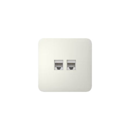 Ajax OutletCover(Lan) [type F]: Vỏ ổ cắm Ethernet gắn tường có hai cổng [loại F]
