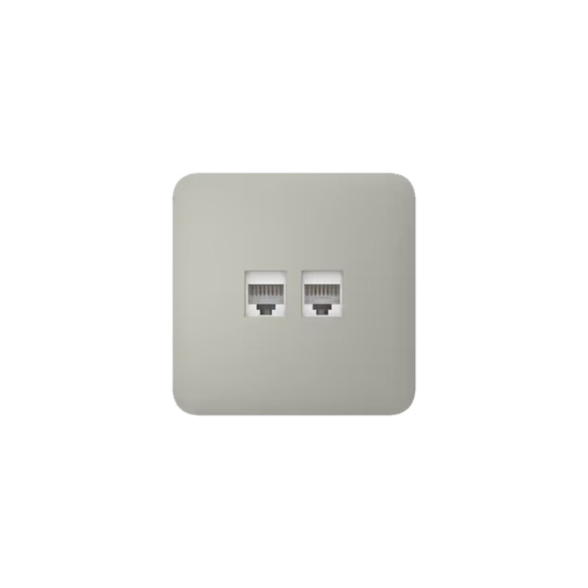 Ajax OutletCover(Lan) [type F]: Vỏ ổ cắm Ethernet gắn tường có hai cổng [loại F]