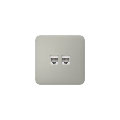 Ajax OutletCover(Lan) [type F]: Vỏ ổ cắm Ethernet gắn tường có hai cổng [loại F]